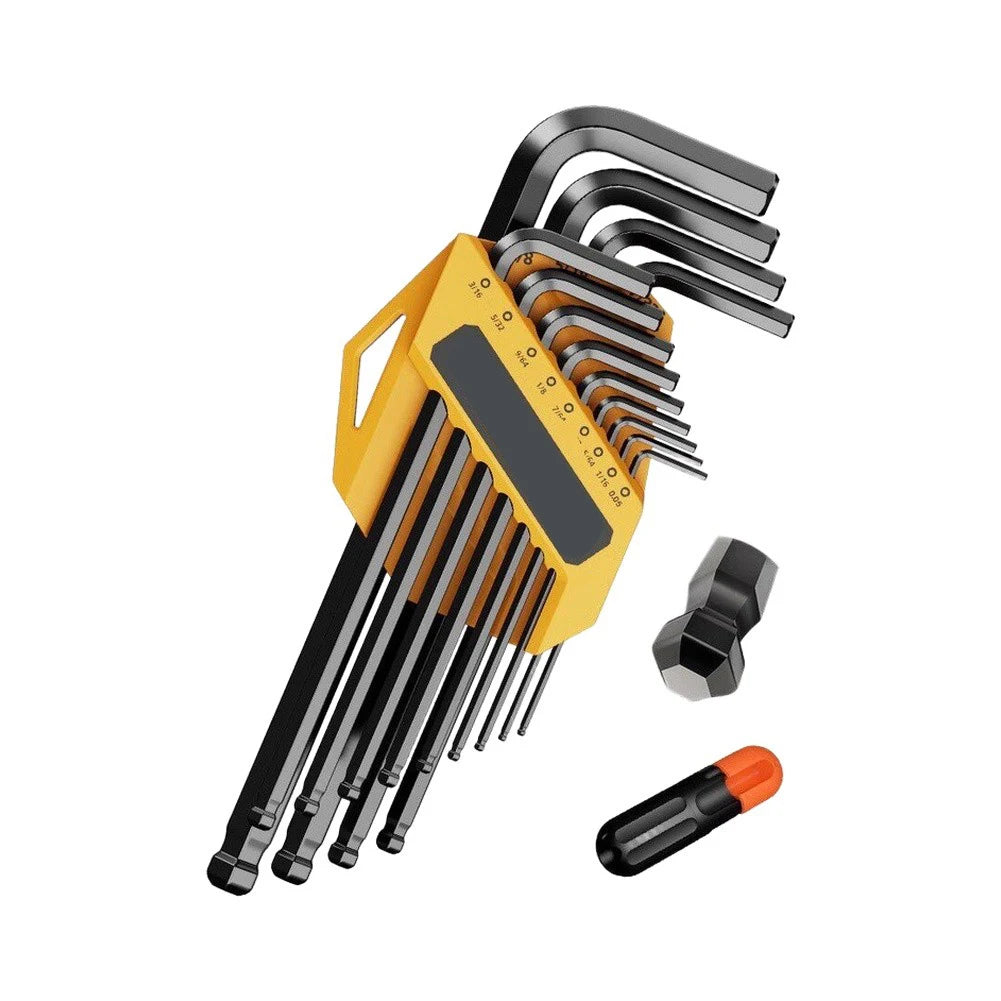 9/13pc Ball-End Hex Key Set – Inch & Metric Allen Wrenches Hex Key Wrench Set Axl
