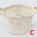 Cute Bear Embroidery Baby Diaper Bag & Storage Basket Baby Storage Organizer Axl Large-C