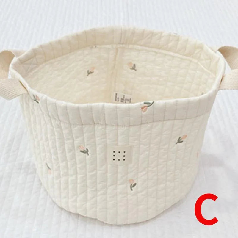 Cute Bear Embroidery Baby Diaper Bag & Storage Basket Baby Storage Organizer Axl Large-C