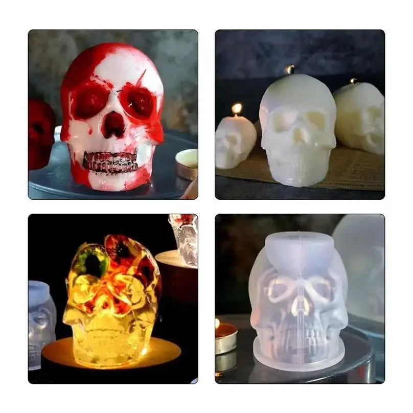 Halloween Skull Silicone Mold – Resin, Candle & Keychain DIY Silicone Craft Mold Axl