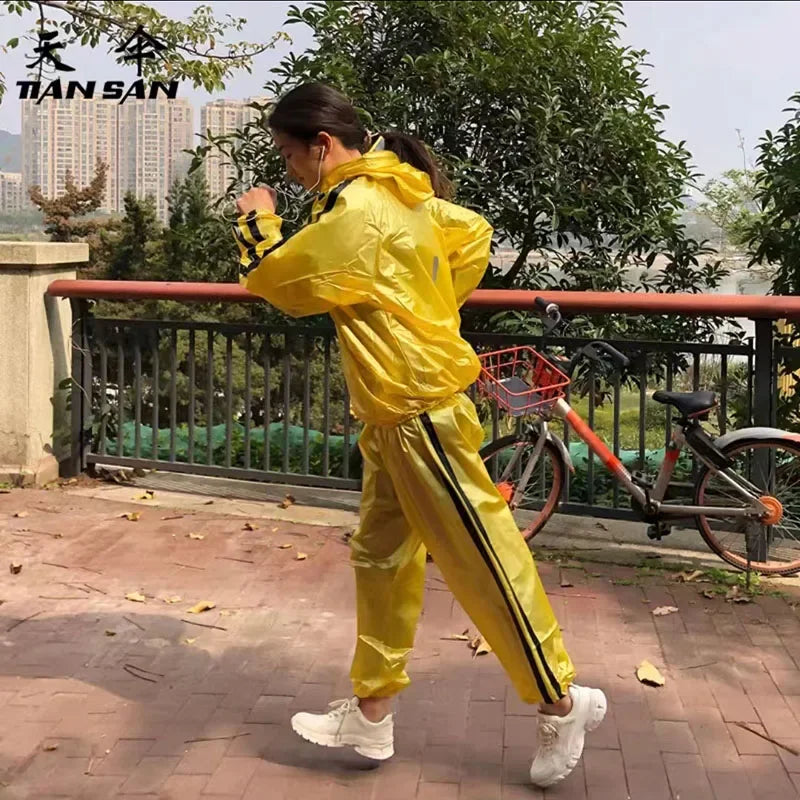 Waterproof Motorcycle Rain Suit – Jacket & Pants Set Unisex Rain Suit Set Axl Style 3 XXXL