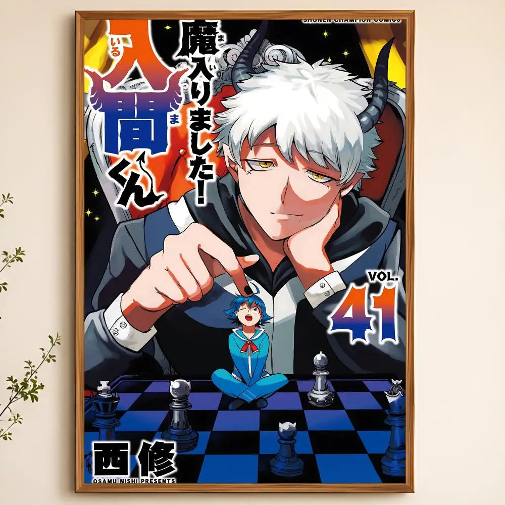 Welcome to Demon School Anime Poster – Self-Adhesive Wall Art Anime Wall Poster Axl