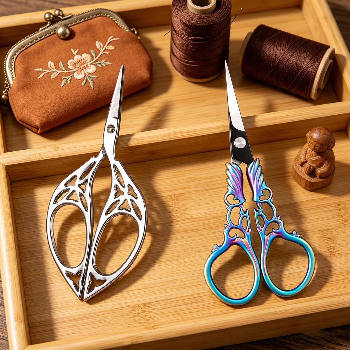 Sharp Embroidery Scissors – Stainless Steel Sewing Craft Tool Embroidery Scissors Axl Scissors-2PCS