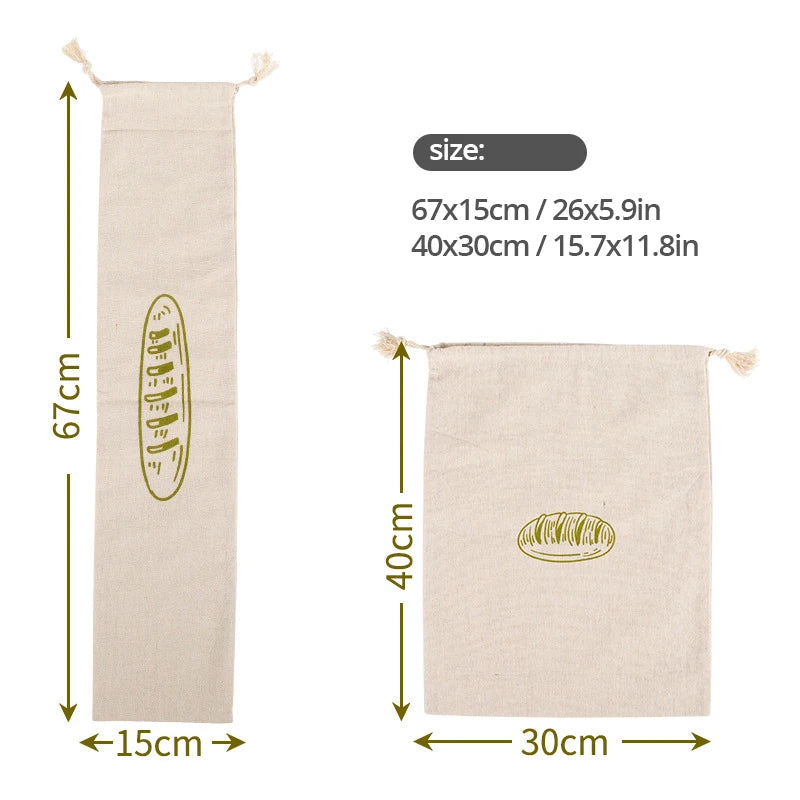 Reusable Linen Bread Bags – Sourdough & Homemade Bread Storage Linen Bread Bag Axl