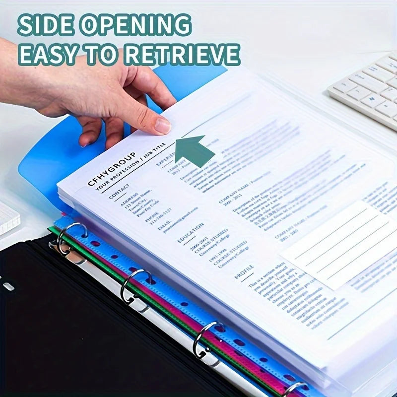 A4 Expanding File Folders 11-Ring Binder Pockets | 6 & 12 Pack Expanding File Folders Axl