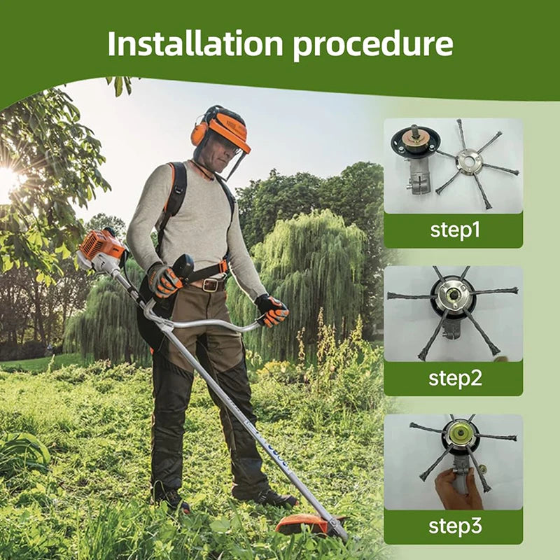 Steel Wire Grass Trimmer Head – Weed Trimmer Replacement Trimmer Replacement Head Axl