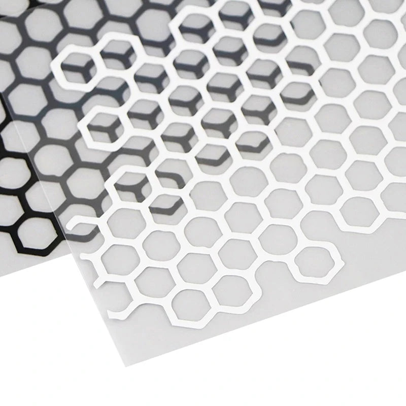 Honeycomb Motorcycle Helmet Decal – Waterproof PET Sticker Motorcycle Decal Axl