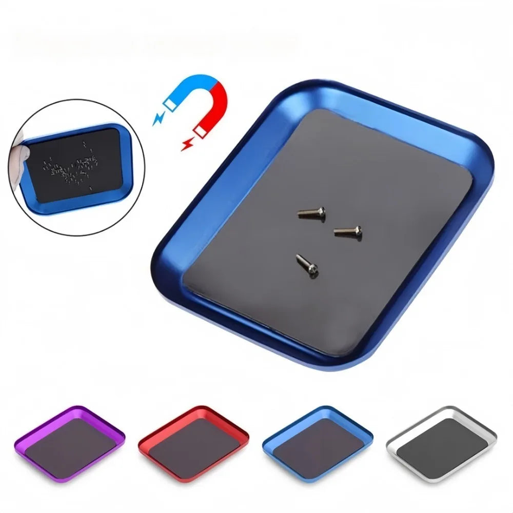Magnetic Screw Tray – Aluminum Alloy Parts Organizer Disk Magnetic Parts Tray Axl