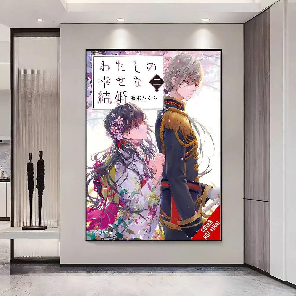 My Happy Marriage Anime Poster – HD Self-Adhesive Waterproof Wall Art Anime Wall Poster Axl z2 15X20cmNoframe