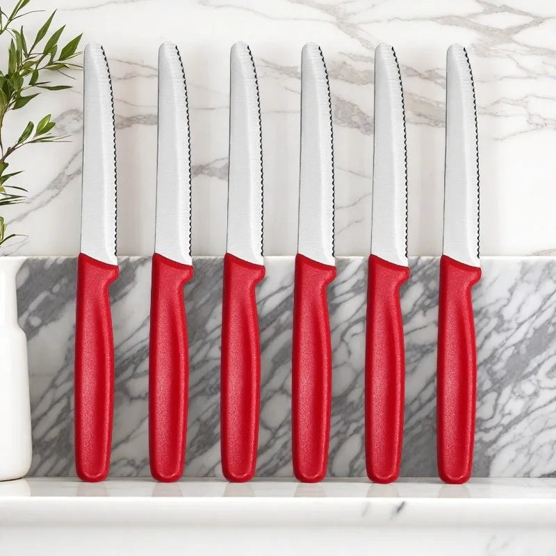 Serrated Stainless Steel Steak & Bread Knife Set (1–8 Pcs) Kitchen Knife Set Axl