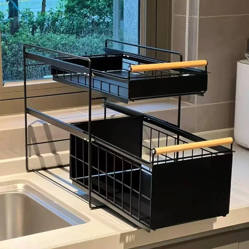 Multifunctional Kitchen Storage Rack – Large Capacity Organizer Kitchen Storage Rack Axl