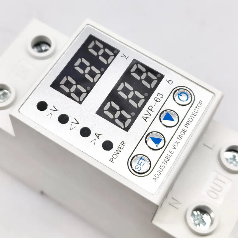 230V 40A/63A Adjustable Voltage & Current Protection Relay Voltage Protection Relay Axl