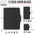 3-Piece Silicone Dish Drying Mat Set – Drainage & Trivet Dish Drying Mat Axl 3 PACK-40CM-Black All Set