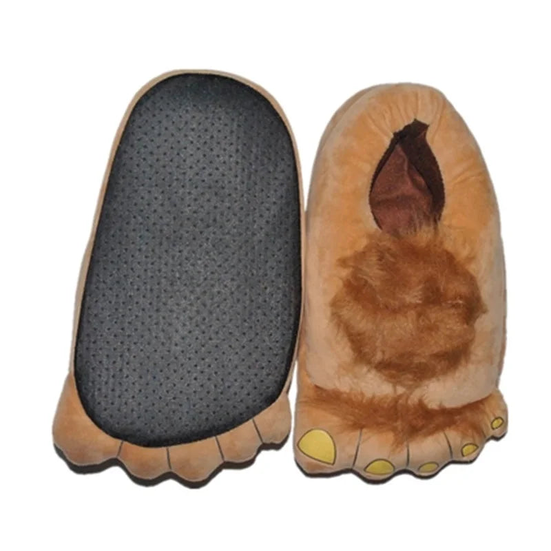 Women's Chunky Fuzzy Indoor Slippers – Novelty Bigfoot Warm Indoor Fuzzy Slippers Axl