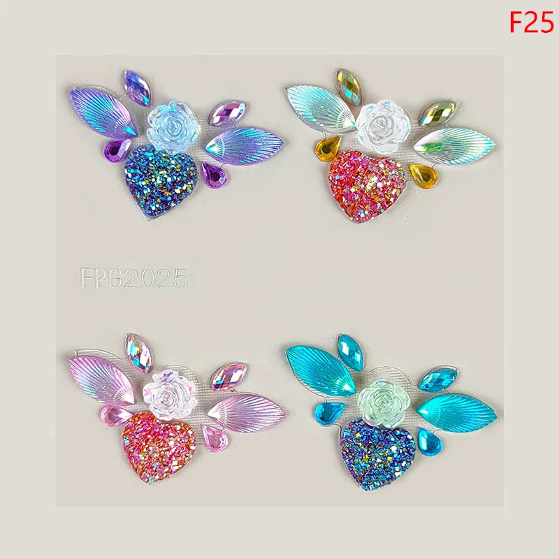 3D Face Rhinestone Stickers – Crystal Body Art Jewels 8 Styles Body Art Stickers Axl FPG2025