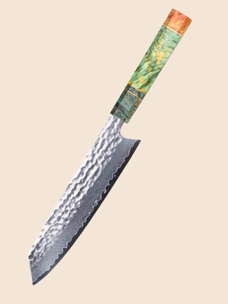 8-Inch Damascus Chef Knife – 67-Layer VG10 Steel, Wood Handle Damascus Chef Knife Axl 8 inch Chef Knife