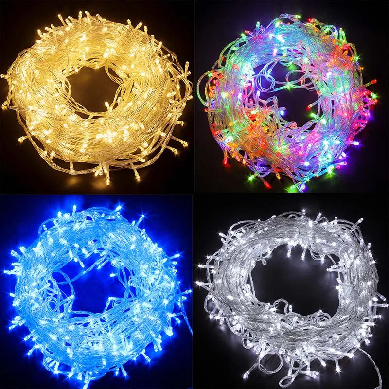 Outdoor LED Fairy String Lights 2-100M Waterproof Festoon Lamp LED String Lights Axl