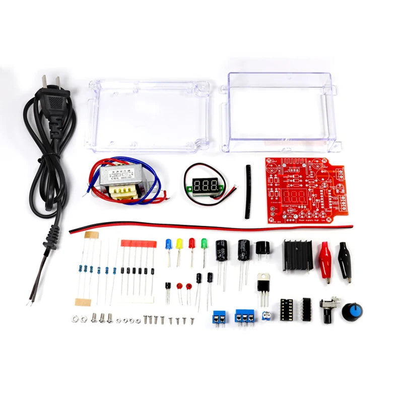 LM317 Adjustable DC Power Supply DIY Soldering Kit with Case DIY Electronics Kit Axl