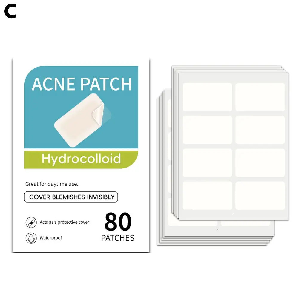 Hydrocolloid Pimple Patches – Full Face, Gentle Acne Patches Acne Patch Axl c 80pcs