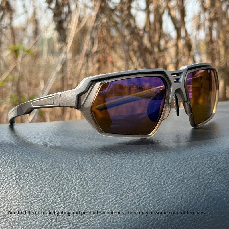 Cyberpunk Polarized Cycling Sunglasses – UV Protection Retro Polarized Sunglasses Axl UpgradedYellow-1pcs