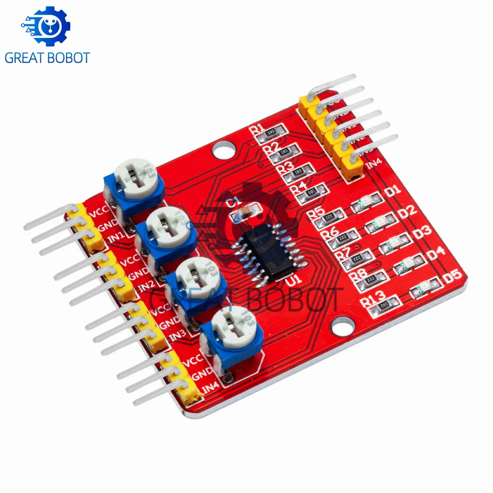 4-Channel IR Tracking & Obstacle Avoidance Module | Robots & Cars IR Sensor Module Axl