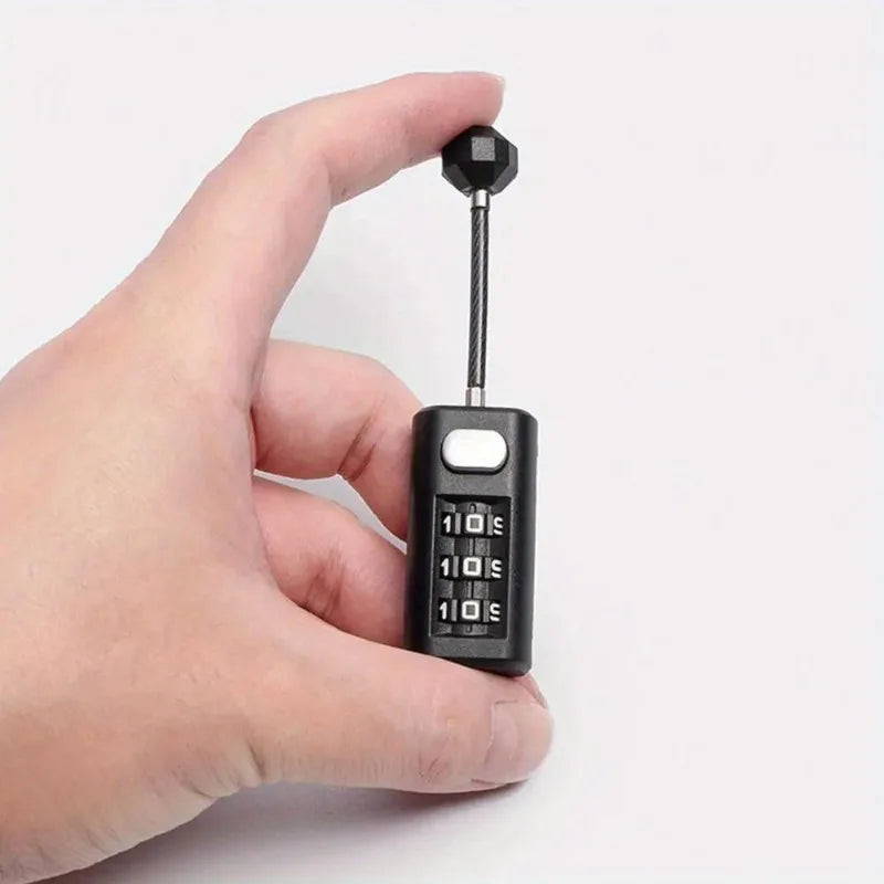 Mini 3-Digit Resettable Combination Padlock – Luggage & Backpack Combination Padlock Axl