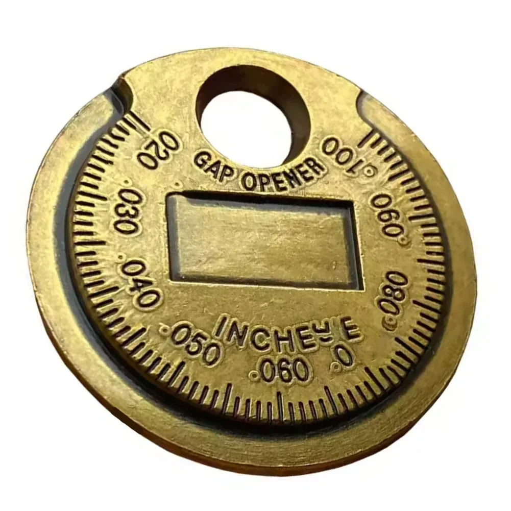Coin-Type Spark Plug Gap Gauge Tool | 0.6–2.4mm / 0.02–0.10" Spark Plug Gap Gauge Axl gold China Mainland
