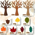 96 Pcs DIY Felt Tree Kit – Autumn Thanksgiving Wall Décor DIY Craft Kit Axl Multicolor
