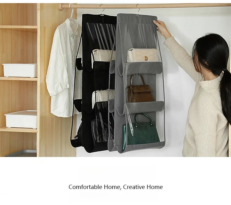 Double-Sided Hanging Wardrobe Bag Organizer | Multi-Layer Hanging Wardrobe Organizer Axl