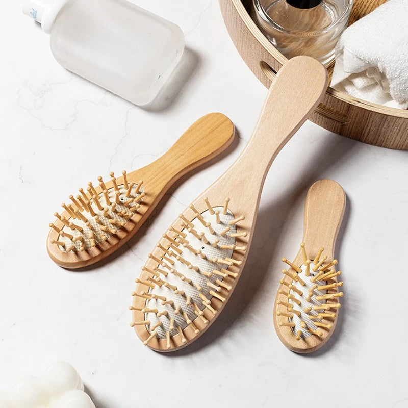 Wood Airbag Massage Hair Brush – Detangling Scalp Comb Hair Massage Brush Axl
