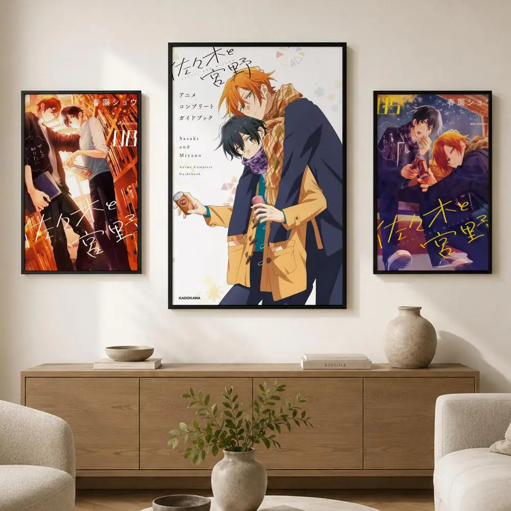 Sasaki and Miyano Anime Poster – Waterproof Peel-and-Stick PVC Anime Wall Poster Axl