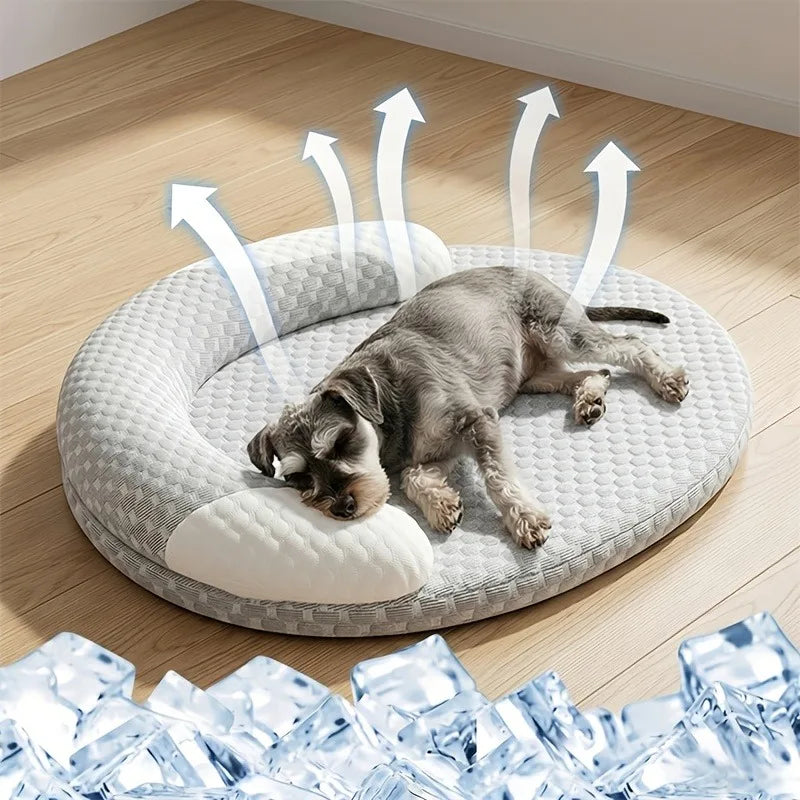 Cooling Raised Edge Pet Bed – Non-Slip Washable Dog & Cat Bed Pet Bed Axl