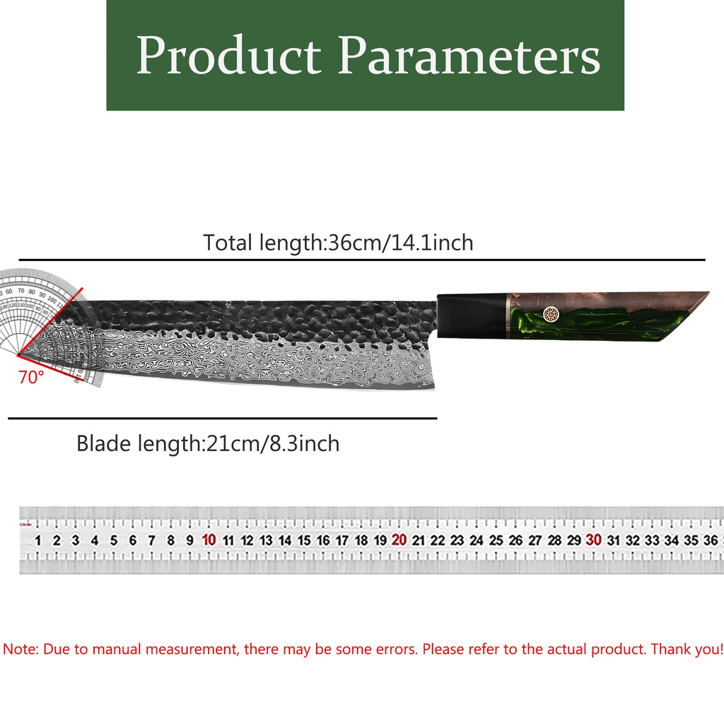 67-Layer Damascus Steel Kiritsuke Chef Knife – Handmade Damascus Chef Knife Axl