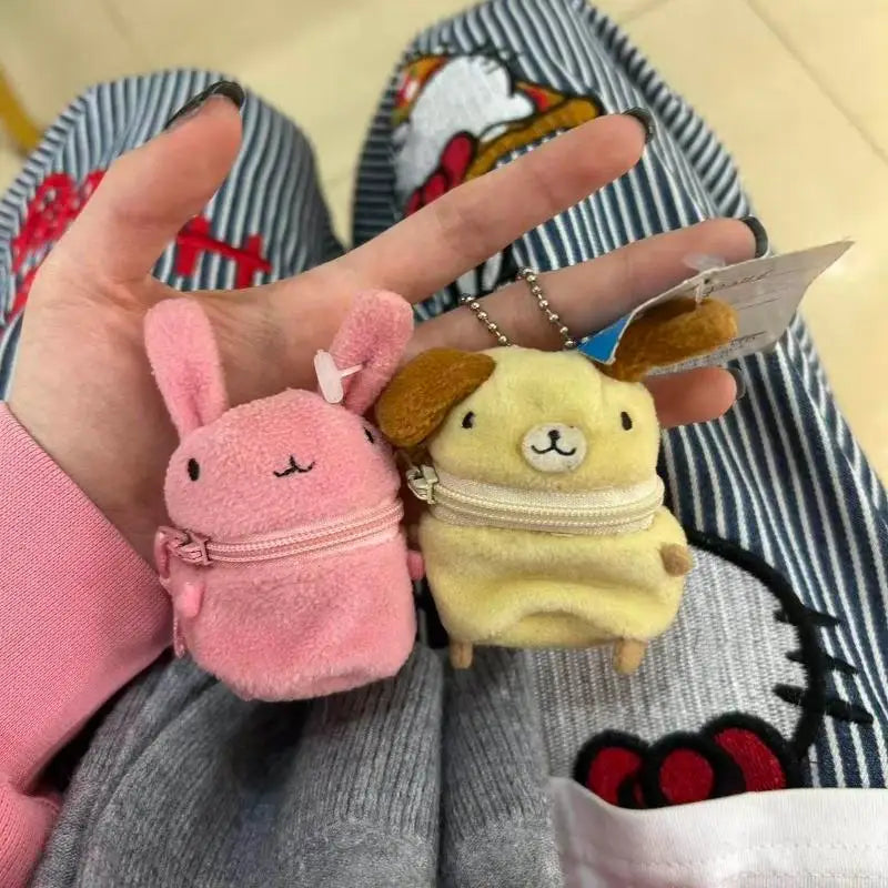 Mini Fluffy Rabbit Plush Coin Purse Keychain – Cute Pouch Plush Coin Purse Axl
