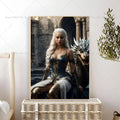 Dragon Mother Fantasy Wall Poster – Self-Adhesive Waterproof Art Wall Art Poster Axl z5 40x60cm No Frame