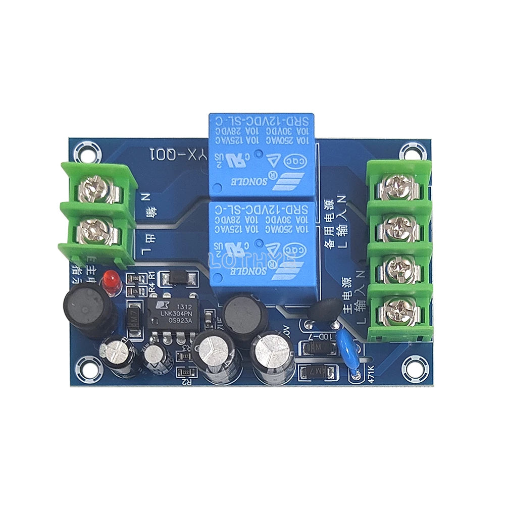 2-Channel Automatic Power Switch Module 220V 10A Dual Input Power Transfer Module Axl Default Title
