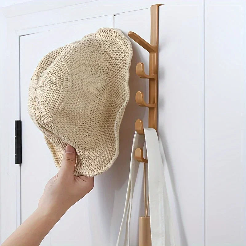 5-Hook Over the Door Hanger Rack – Coats, Robes & Towels Door Hook Rack Axl