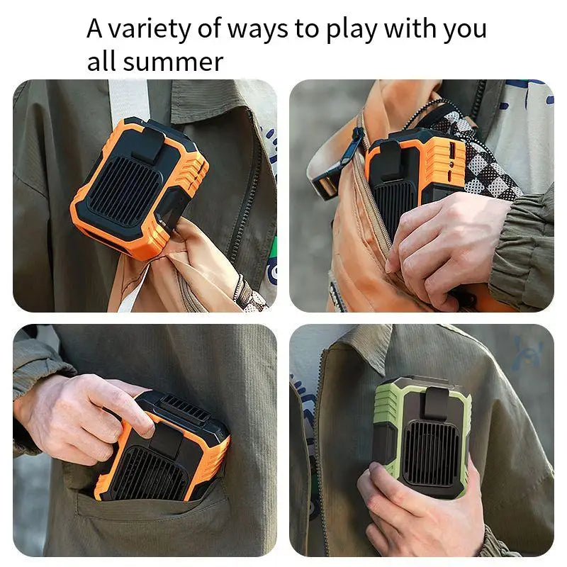 4-in-1 Portable Fan – Waist Clip, Desktop, Handheld & Power Bank Portable Personal Fan Axl