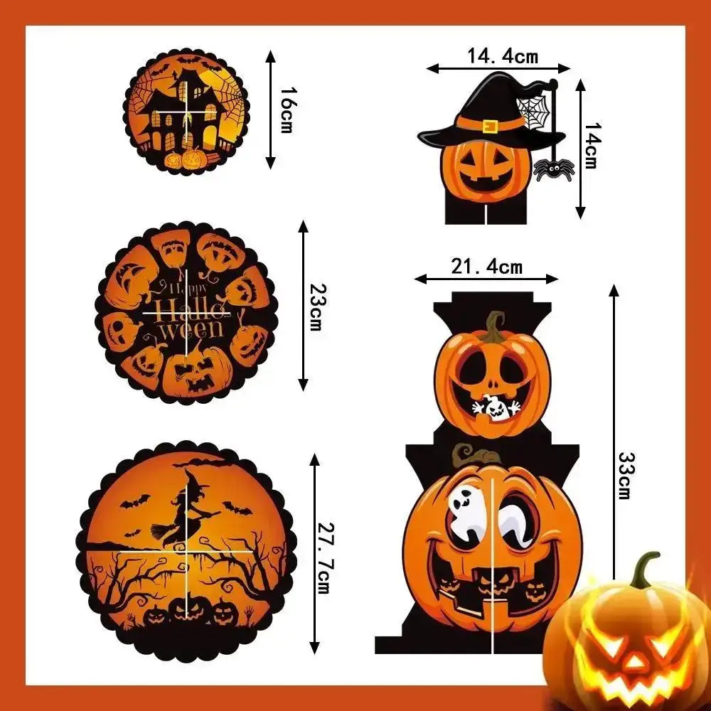 Halloween Pumpkin Multi-Layer Paper Cake Stand | Dessert Rack Halloween Cake Stand Axl A