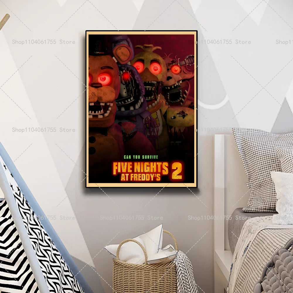 Five Nights at Freddy's Wall Poster – Self-Adhesive Waterproof Wall Art Poster Axl