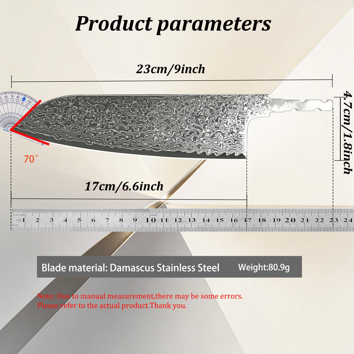 Hand Forged Damascus Steel Blade Blank – DIY Santoku Knife Damascus Blade Blank Axl