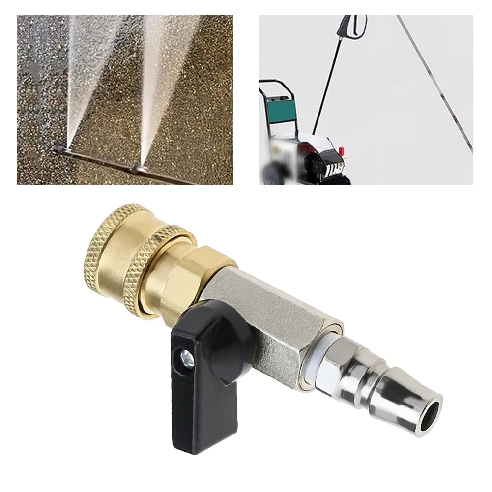 G1/4 Brass Quick Connect Coupler with Ball Valve | Pneumatic Pneumatic Quick Coupler Axl