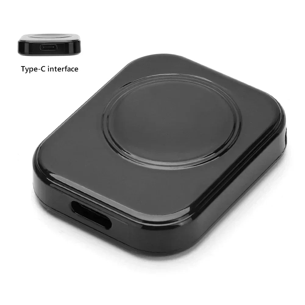 Magnetic Wireless Charger – Apple Watch Series 1–9, SE & Ultra Wireless Watch Charger Axl Black Type C Port