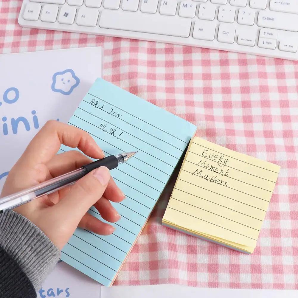 200 Sheets Self-Adhesive Lined Sticky Notes – 4-Color Memo Pad Sticky Notes Memo Pad Axl