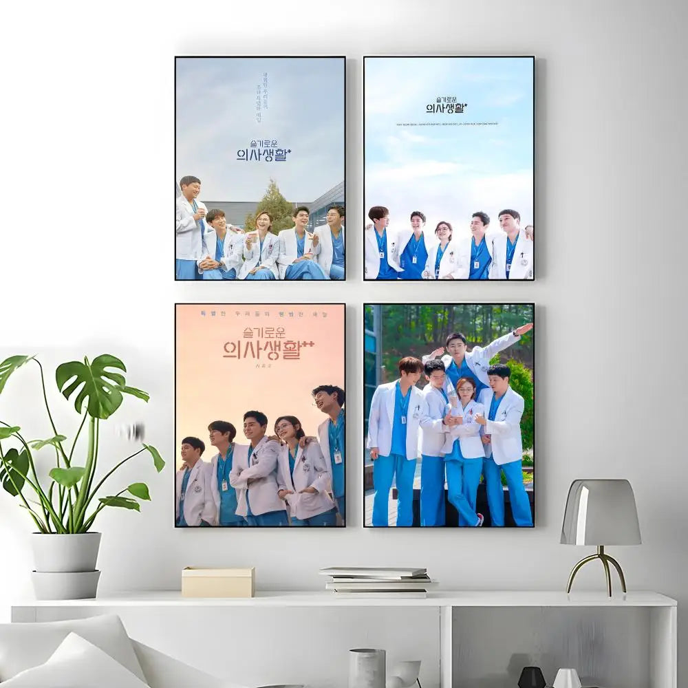 Hospital Playlist Poster – Self-Adhesive Waterproof Wall Sticker Wall Art Poster Axl