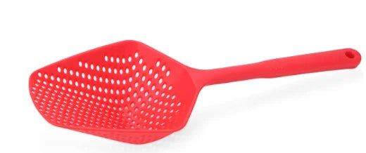Nylon Scoop Colander – Large Food Strainer Kitchen Gadget Kitchen Colander Strainer Axl Red