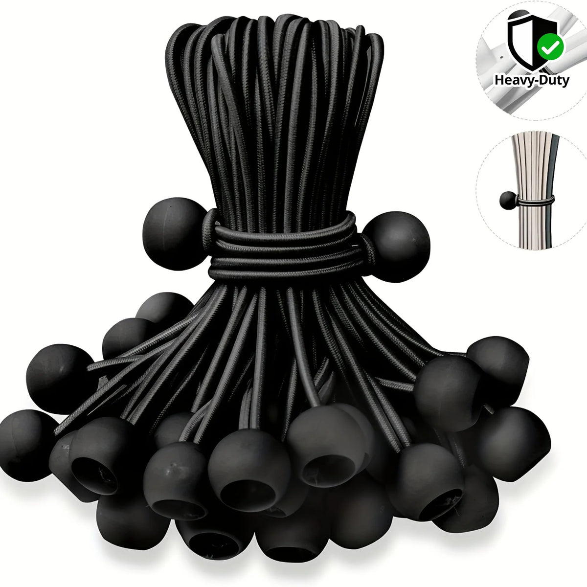 16-Pack Heavy-Duty Ball Elastic Bands for Canopy & Tent Elastic Fastening Ties Axl