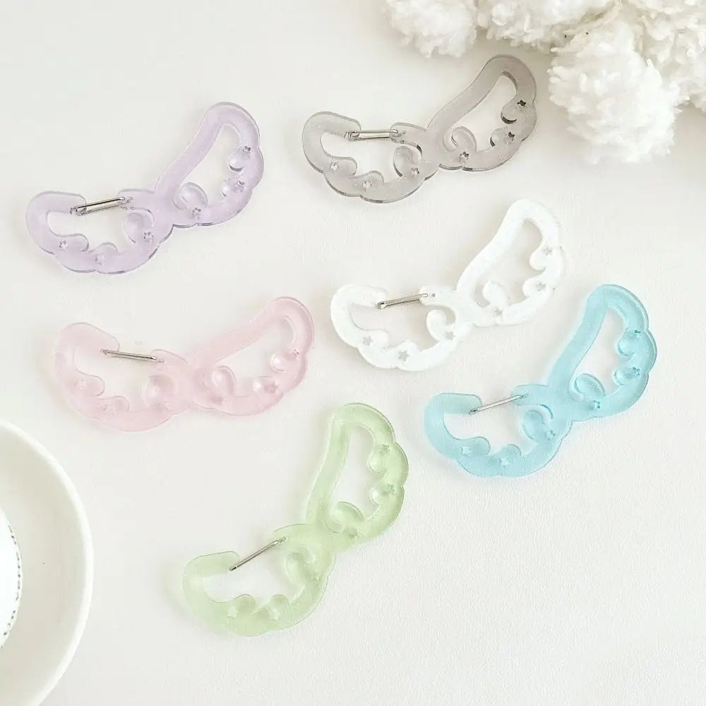 Acrylic Wings & Stars Carabiner Keychain – Cute Backpack Clip Carabiner Keychain Axl