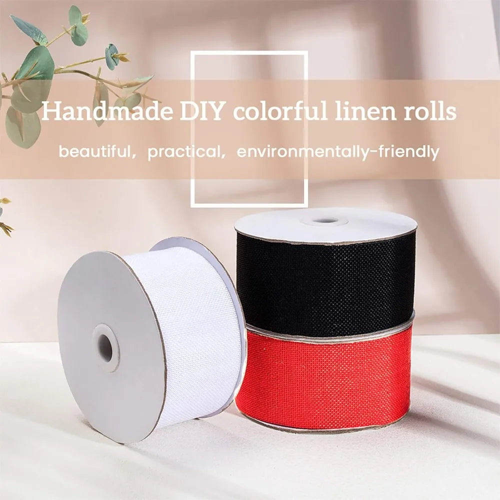 Red Polyester Burlap Ribbon 60mm 20m Roll – Craft & Décor Craft Ribbon Axl