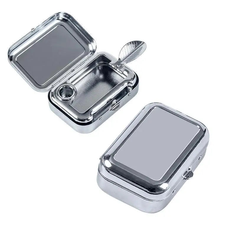 Stainless Steel Pocket Ashtray with Sealed Lid | Portable Travel Portable Pocket Ashtray Axl one size H